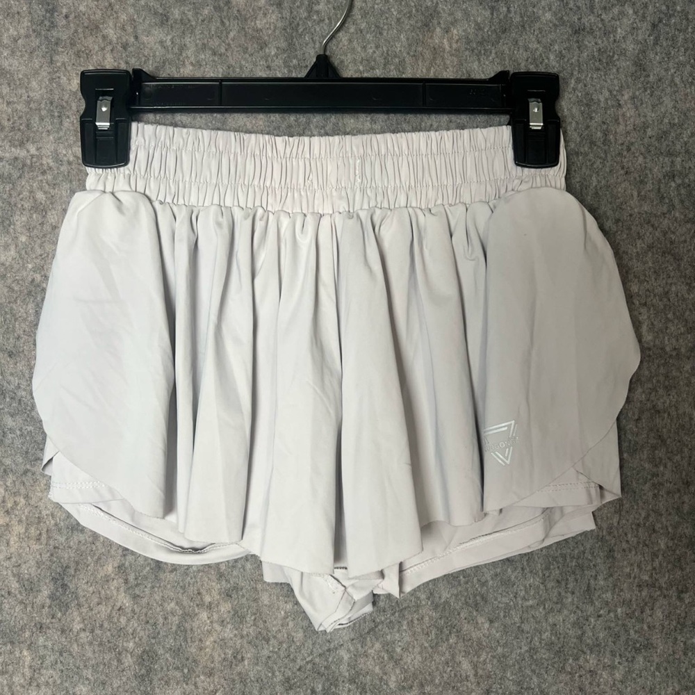 Luogongzi Women's Size Small Gray Flowy‎ Running Shorts